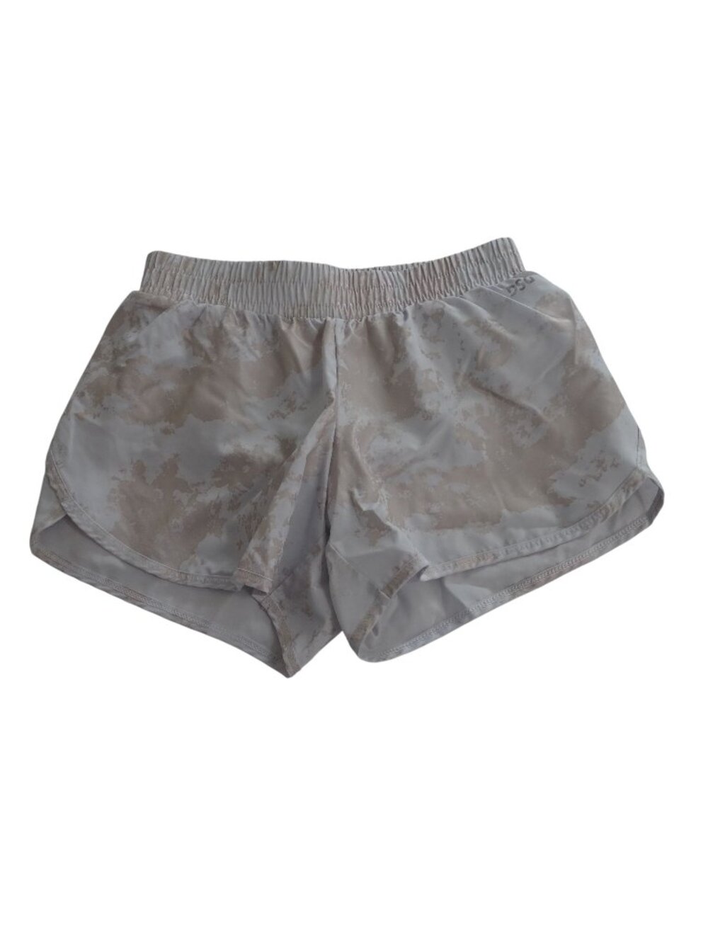 DSG Athletic Running Shorts Girls Size M 10 12 Marble Print Cream Metallic Liner